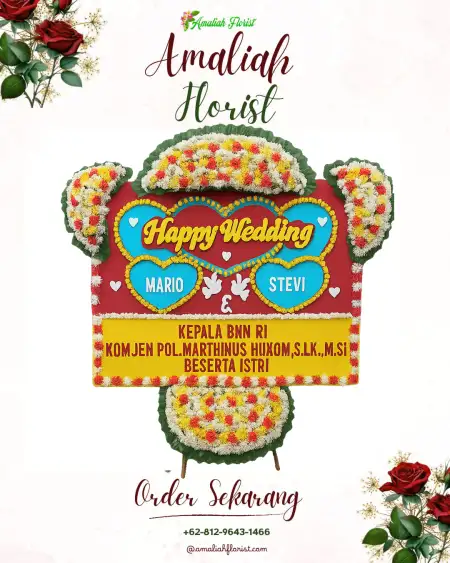 Papan Bunga Pernikahan Barat